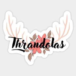 Thrandolas, antlers and flowers design Sticker